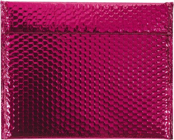 Made in USA - 11" Long x 13-3/4" Wide Peel-Off Self-Seal Bubble Mailer - Pink - Americas Industrial Supply