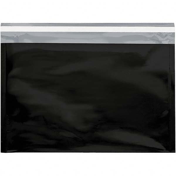 Value Collection - 12-3/4" Long x 9-1/2" Wide Peel-Off Self-Seal Metallic Mailer - Black - Americas Industrial Supply