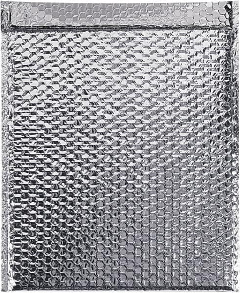 Made in USA - 22" Long x 18" Wide Peel-Off Self-Seal Cooled Bubble Mailer - Silver - Americas Industrial Supply