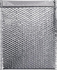 Made in USA - 22" Long x 18" Wide Peel-Off Self-Seal Cooled Bubble Mailer - Silver - Americas Industrial Supply