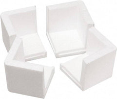 Made in USA - 3" Long x 3" Wide x 3" High x 3/4" Thick Corner - White, Roll - Americas Industrial Supply