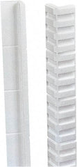 Made in USA - 24" Long x 3" Wide x 3" High x 3/4" Thick Edge Guard - White, Roll - Americas Industrial Supply