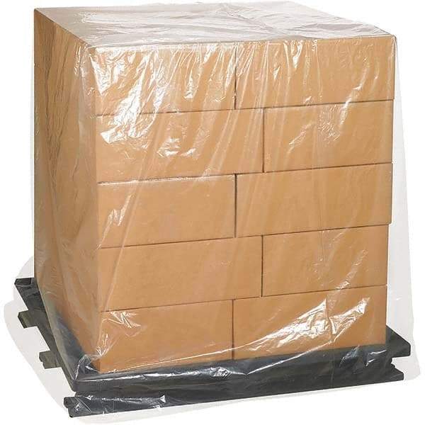 Made in USA - 46" Long x 48" Wide x 72" High Pallet Cover - Clear, Case, 100 Piece - Americas Industrial Supply