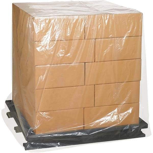 Made in USA - 48" Long x 51" Wide x 75" High Pallet Cover - Clear, Case, 100 Piece - Americas Industrial Supply