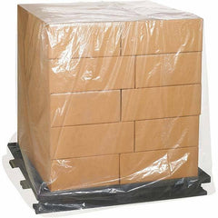 Made in USA - 34" Long x 48" Wide x 60" High Pallet Cover - Clear, Case, 50 Piece - Americas Industrial Supply