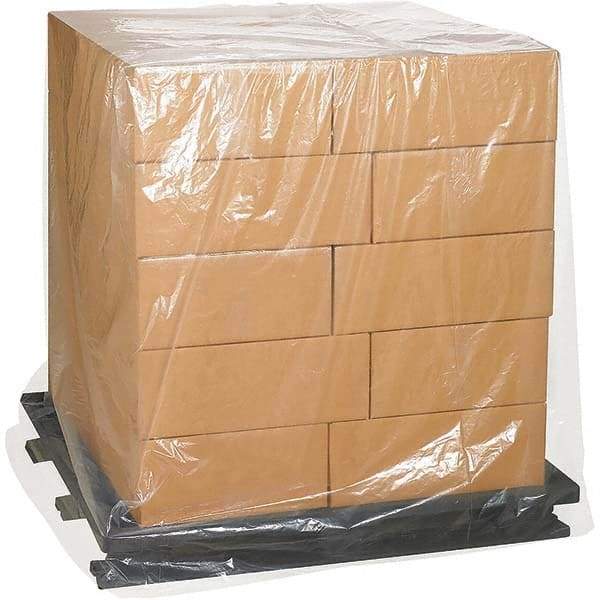 Made in USA - 48" Long x 52" Wide x 60" High Pallet Cover - Clear, Case, 50 Piece - Americas Industrial Supply