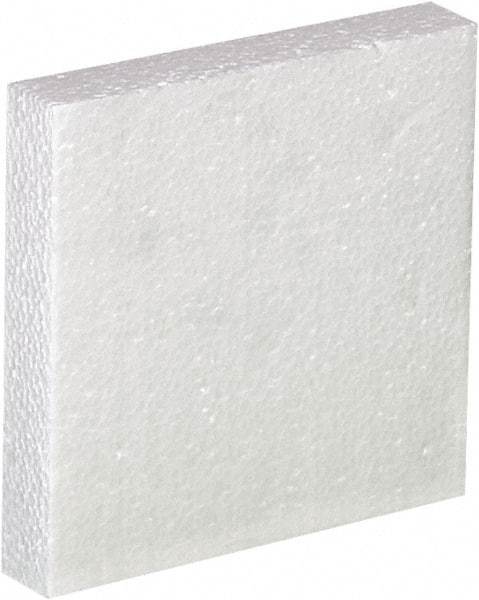 Made in USA - 6" Long x 6" Wide x 1" High x 1" Thick Polystyrene Foam - White, Case - Americas Industrial Supply