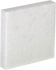 Made in USA - 6" Long x 6" Wide x 1" High x 1" Thick Polystyrene Foam - White, Case - Americas Industrial Supply