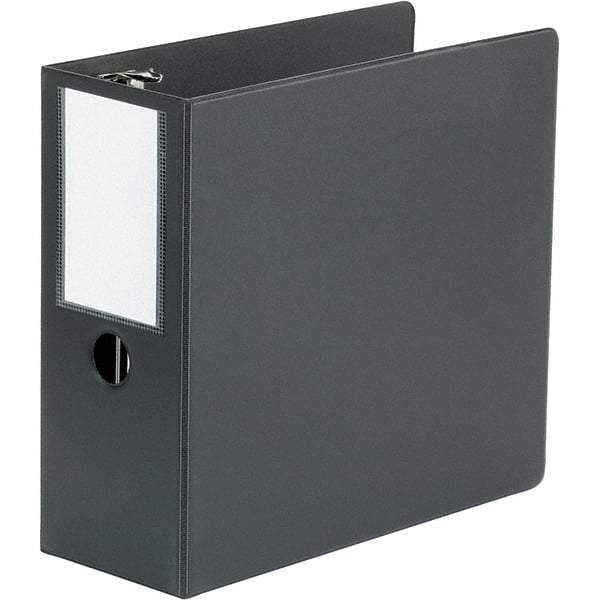 Universal One - 950 Sheet Capacity, 8-1/2 x 11", Non-View Ring Binder - Polypropylene, Black - Americas Industrial Supply