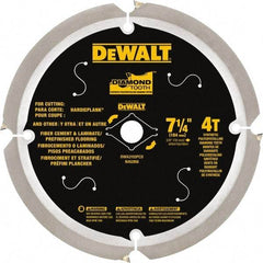 DeWALT - 7-1/4" Diam, 15.88mm Arbor Hole Diam, 16 Tooth Wet & Dry Cut Saw Blade - Steel, Smooth Action, Standard Round Arbor - Americas Industrial Supply