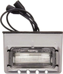 Truck-Lite - 2" Long, Clear LED License Light - 12 Volts, Includes LED Light, Bracket, Gasket - Americas Industrial Supply