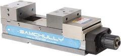 Samchully - 100mm Jaw Width, 150mm Jaw Opening Capacity, Horizontal Stationary Machine Vise - Manual Operation, 1 Station, 400mm Long x 38.1mm Deep, 40mm Jaw Height, Alloy Steel - Americas Industrial Supply