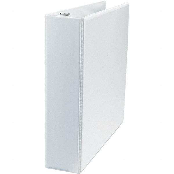 Universal One - 500 Sheet Capacity, 8-1/2 x 11", View Ring Binder - Polypropylene, White - Americas Industrial Supply