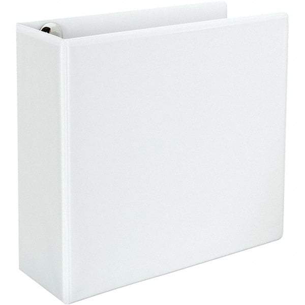 Universal One - 780 Sheet Capacity, 8-1/2 x 11", View Ring Binder - Polypropylene, White - Americas Industrial Supply