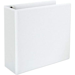 Universal One - 780 Sheet Capacity, 8-1/2 x 11", View Ring Binder - Polypropylene, White - Americas Industrial Supply