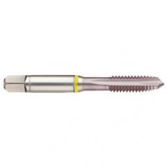 M8x1.25 2B 3-Flute Cobalt Yellow Ring Spiral Point Plug Tap-MolyGlide - Americas Industrial Supply