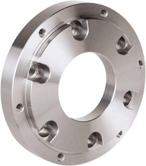 Samchully - Adapter Back Plate for 254 & 304mm Diam HC, HCH & HS Lathe Chucks - A2-8 Mount, 136mm Through Hole Diam, 220mm OD, 18mm Flange Height, Steel - Americas Industrial Supply