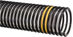 Kuriyama of America - 4" ID x 4.69" OD, 35 Max psi, 28 In. Hg, Dry Material Handling & Transfer Hose - Static Dissipative Polyurethane with Grounding Wire, -40 to 150°F, 12" Bend Radius, 100' Coil Length, Transparent - Americas Industrial Supply