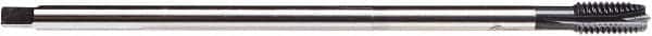 Emuge - 7/16-20 UNF, 3 Flute, NE2 Finish Cobalt, Spiral Point, Extension Pulley Tap - Plug Chamfer, 7.9" OAL, 1-1/16" Thread Length, 2B/3B Class of Fit - Americas Industrial Supply