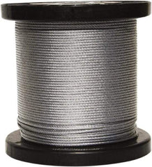 Loos & Co. - 1/4" x 3/16" Diam, Steel Wire Rope - 3,700 Lb Breaking Strength, 7 x 19, Vinyl Coating - Americas Industrial Supply