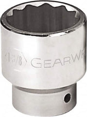 GearWrench - 1-3/4", 3/4" Drive, Standard Hand Socket - 12 Points, 2-19/32" OAL, Alloy Steel, Chrome Finish - Americas Industrial Supply