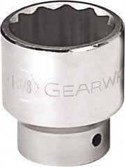 GearWrench - 1-11/16", 3/4" Drive, Standard Hand Socket - 12 Points, 2-9/16" OAL, Alloy Steel, Chrome Finish - Americas Industrial Supply