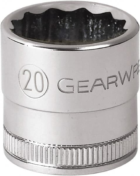 GearWrench - 1/2" Drive, Standard Hand Socket - 12 Points, 1-31/32" OAL, Alloy Steel, Chrome Finish - Americas Industrial Supply