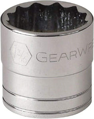 GearWrench - 1-3/16", 1/2" Drive, Standard Hand Socket - 12 Points, 1-21/32" OAL, Alloy Steel, Chrome Finish - Americas Industrial Supply