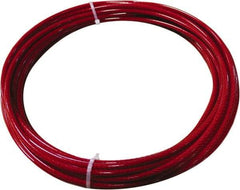 Loos & Co. - 3/16" x 1/8" Diam, Galvanized Steel Wire Rope - 2,000 Lb Breaking Strength, 7 x 19, Vinyl Coating - Americas Industrial Supply