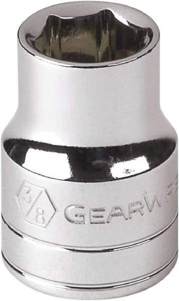 GearWrench - 9/16", 1/4" Drive, Standard Hand Socket - 6 Points, 1" OAL, Alloy Steel, Chrome Finish - Americas Industrial Supply