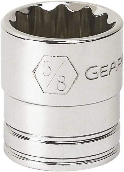 GearWrench - 7/8", 3/8" Drive, Standard Hand Socket - 12 Points, 1" OAL, Alloy Steel, Chrome Finish - Americas Industrial Supply