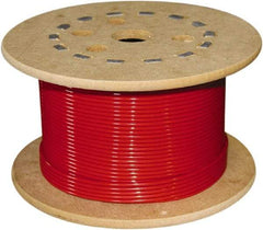 Loos & Co. - 3/16" x 1/8" Diam, Stainless Steel Wire Rope - 1,760 Lb Breaking Strength, 7 x 19, Nylon Coating - Americas Industrial Supply