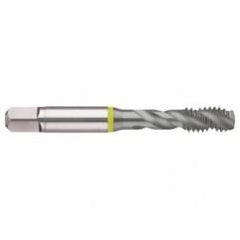 M18x2.5 6H 4-Flute Cobalt Yellow Ring Semi-Bottoming 40 degree Spiral Flute Tap-MolyGlide - Americas Industrial Supply