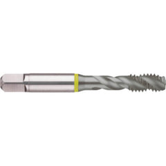 M6 × 1.0 3 Flute 6H Cobalt Spiral Flute Semi-Bott Yellow Ring Tap-MolyGlide - Americas Industrial Supply