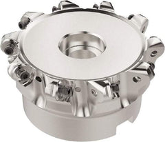 Seco - 89.6mm Cut Diam, 6mm Max Depth, 1-1/2" Arbor Hole, 12 Inserts, RNMU12.. Insert Style, Indexable Copy Face Mill - R220.28 Cutter Style, 8,800 Max RPM, 2 High, Through Coolant, Series R220.28 - Americas Industrial Supply