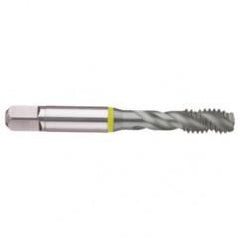 3/8-16 2B 3-Flute Cobalt Yellow Ring Semi-Bottoming 40 degree Spiral Flute Tap-MolyGlide - Americas Industrial Supply