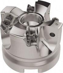 Seco - 50mm Cut Diam, 22mm Arbor Hole, 6.96mm Max Depth of Cut, 92° Indexable Chamfer & Angle Face Mill - 4 Inserts, XNEX080816 Insert, Right Hand Cut, 4 Flutes, Through Coolant, Series R220.79 - Americas Industrial Supply