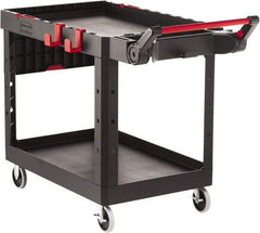 Rubbermaid - 500 Lb Capacity, 25-3/16" Wide x 51-15/32" Long x 36" High Heavy Duty Utility Cart - 2 Shelf, 17 Slot, Structural Foam - Americas Industrial Supply