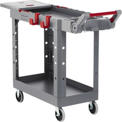 Rubbermaid - 500 Lb Capacity, 17-3/4" Wide x 46-3/16" Long x 36" High Heavy Duty Utility Cart - 2 Shelf, 12 Slot, Structural Foam - Americas Industrial Supply