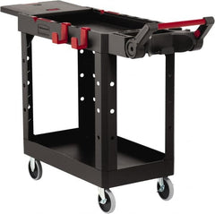 Rubbermaid - 500 Lb Capacity, 17-3/4" Wide x 46-3/16" Long x 36" High Heavy Duty Utility Cart - 2 Shelf, 12 Slot, Structural Foam - Americas Industrial Supply