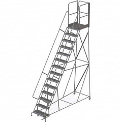 TRI-ARC - Rolling & Wall Mounted Ladders & Platforms Type: Rolling Warehouse Ladder Style: Rolling Platform Ladder - Americas Industrial Supply