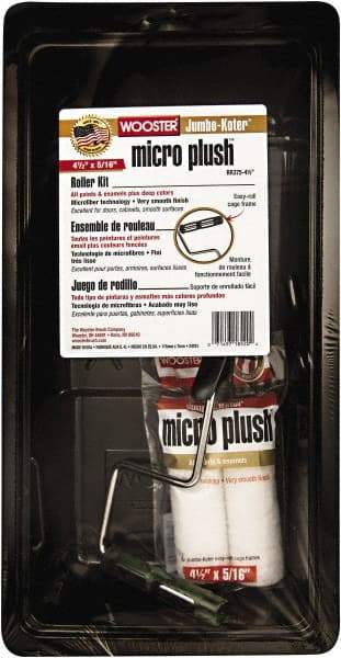 Wooster Brush - 12" Long, Mini Roller Kit - Steel Frame, Includes Paint Tray, Roller Cover & Frame - Americas Industrial Supply