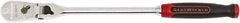 GearWrench - 3/8" Drive Pear Head Ratchet - Full Polish Chrome Finish, 13" OAL, 84 Gear Teeth, Locking Flex Head - Americas Industrial Supply