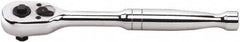 GearWrench - 1/2" Drive Pear Head Ratchet - Full Polish Chrome Finish, 9" OAL, 45 Gear Teeth, Full Polished Handle, Standard Head - Americas Industrial Supply