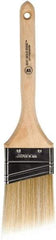 Wooster Brush - 2-1/2" Angled Polyester Angular Brush - 2-15/16" Bristle Length, 6-13/16" Wood Fluted Handle - Americas Industrial Supply