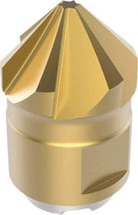 Seco - MP12 Grade F40M Carbide Chamfer Milling Tip Insert - TiAIN/TiN Finish, 6 Flutes, 1.95mm Cutting Diam, 5mm Depth of Cut, 17mm Extension - Americas Industrial Supply