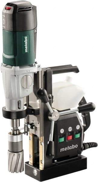 Metabo - 3/4" Chuck, 2" Travel, Portable Magnetic Drill Press - 250-450 RPM, 12 Amps, 1200 Watts - Americas Industrial Supply