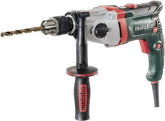 Metabo - 1/2" Keyed Chuck, 0 to 1,000/0 to 3,100 RPM, Pistol Grip Handle Electric Drill - 9.6 Amps, 120 Volts, Reversible - Americas Industrial Supply