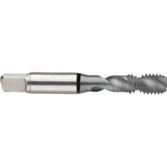 ‎M3 × 0.5 2FL 6H Cobalt Spiral Flute Semi-Bott Black Ring Tap-MolyGlide-45 Degree Helix - Americas Industrial Supply