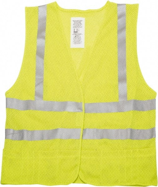 Ability One - Size L Yellow Mesh Public Safety High Visibility Vest - Americas Industrial Supply